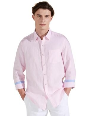 Symbol Premium Men's Pure Linen Solid Casual Shirt