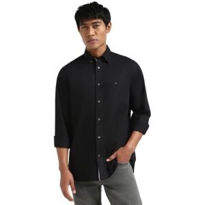 Tommy Hilfiger Men's Cotton Solid Regular Fit Shirt