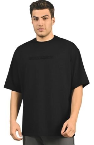 Skechers Men's Solid Regular Fit T-Shirt