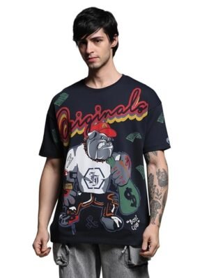 JACK & JONES Men's Cotton Graphic Oversized Fit T-Shirt