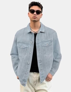 Urbano Fashion Men's Regular Fit Washed Full Sleeve Denim Jacket