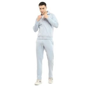 Monte Carlo Mens Self Design Collar Neck Full Sleeve Tracksuit