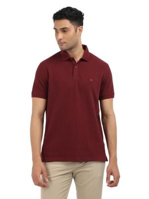 Tommy Hilfiger Men's Cotton Solid Regular Fit Polo
