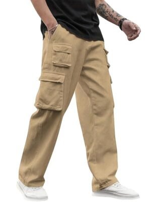 Lymio Men's Regular Fit Low Rise Cargo || Cotton Cargo Pants