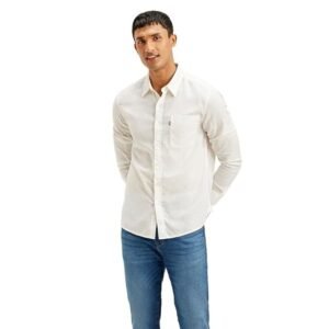 Levi's Men's Linen Solid Slim Fit Shirt
