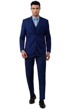 Van Heusen Men's Wool Blend Single Breasted-2 Button Suit Dress Set
