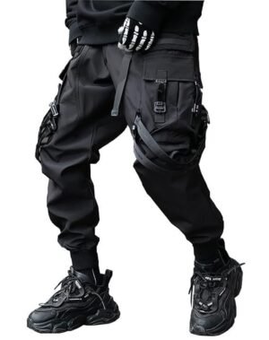 Niepce Inc Men's Japanese Streetwear Techwear Cargo Pants with Design