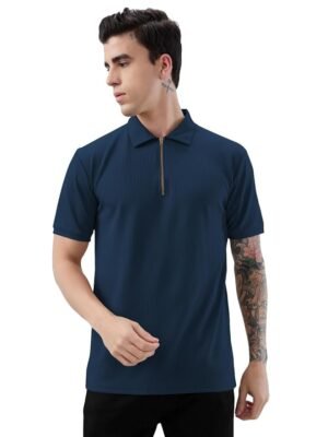 KAJARU Men's Polyster Blend Regular Fit T-Shirt with Half Sleeve