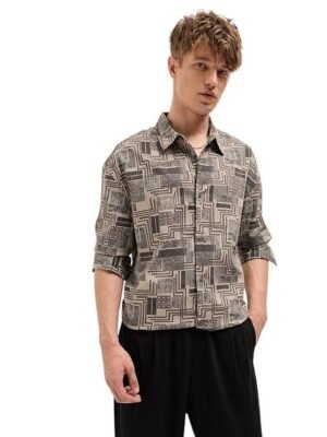 THE BEAR HOUSE Men's Abstract Printed Overshirt