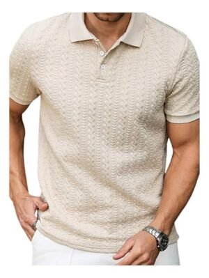 Trillion Jacquard Men's Polo T Shirt for Men | Textured Tshirts for Man (Polyester Blend | Regular Fit)