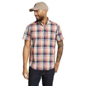 Eddie Bauer Men's Pack It Seersucker Short-Sleeve Shirt